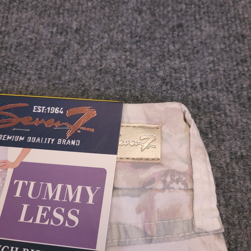 NWT Seven7 Jeans Women Sz 8 (30x30) Tummyless High Rise Skinny Floral‎ MSRP 69 - Picture 16 of 16